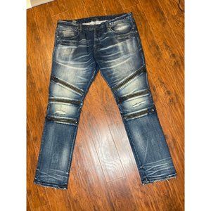 CULT OF INDIVIDUALITY Greaser Moto Straight Jean Mens Size 40x34